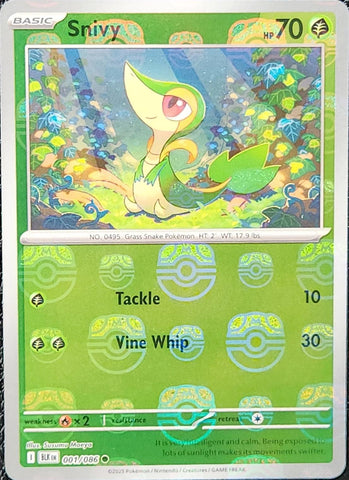 Snivy (001/086) (Master Ball Pattern) [Scarlet & Violet: Black Bolt]