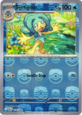 Simipour (018/086) (Master Ball Pattern) [Scarlet & Violet: Black Bolt]