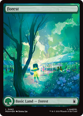 Forest (0442) (Surge Foil) [Marvel Super Heroes]