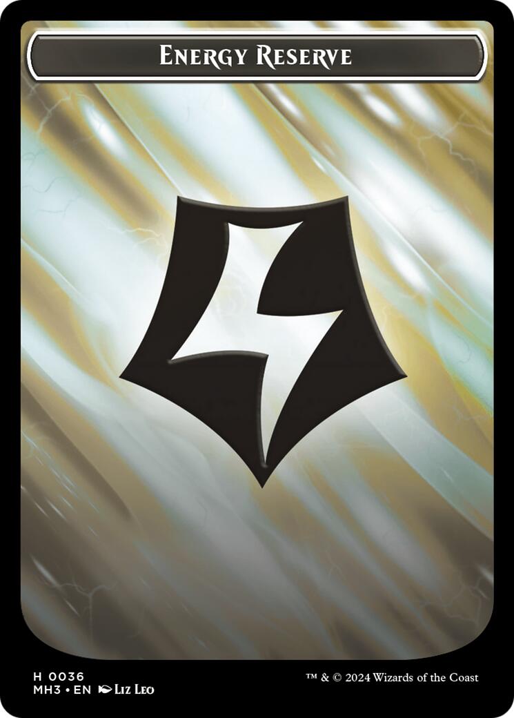 Angel // Energy Reverse Double-Sided Token [Modern Horizons 3 Tokens]