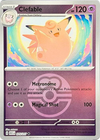 Clefable (075/217) (Love Ball) [Mega Evolution: Ascended Heroes]