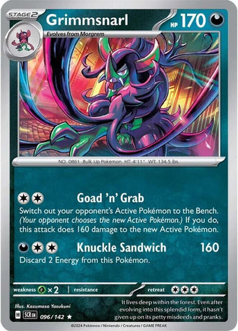 Grimmsnarl (096/142) (Non-Holo) (Deck Exclusive) [Scarlet & Violet: Stellar Crown]