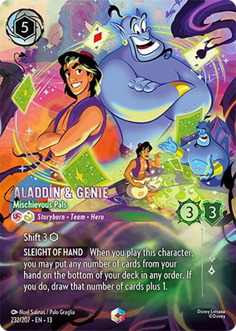 Aladdin & Genie - Mischievous Pals (Enchanted) (232/204) [Attack of the Vine!]