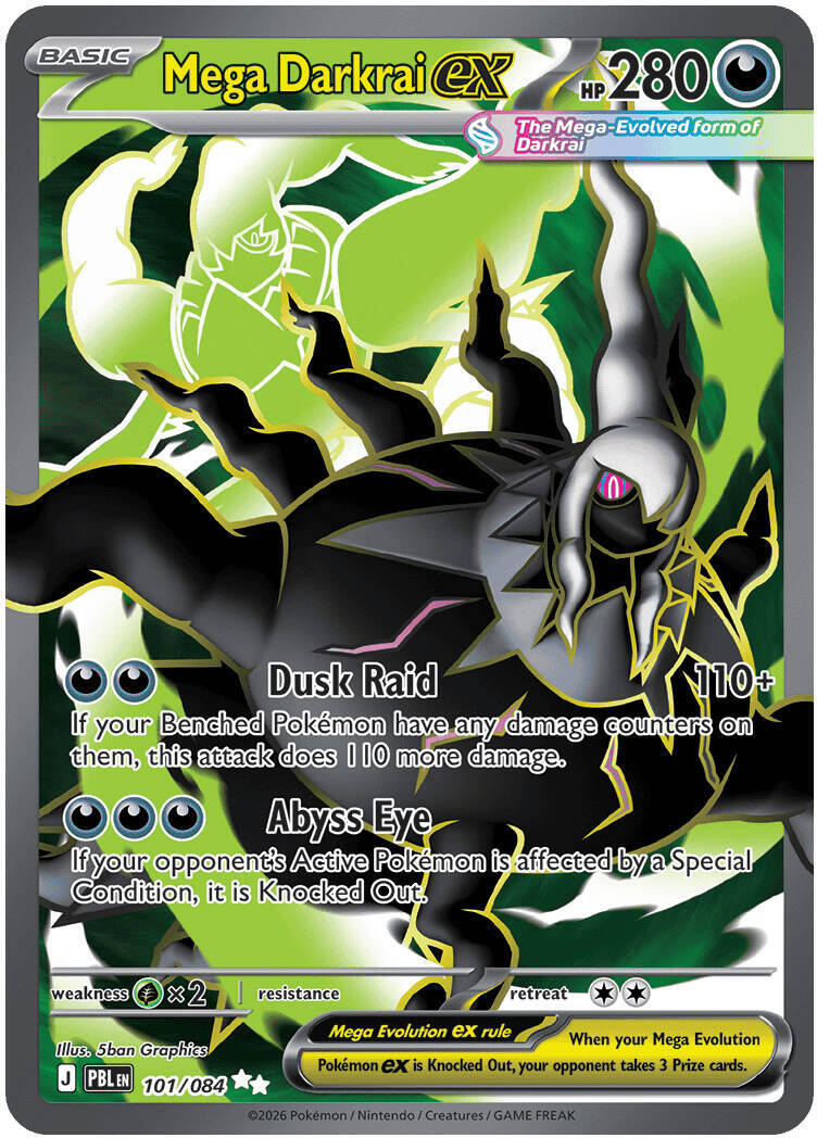 Mega Darkrai ex (101/084) [Mega Evolution: Pitch Black]