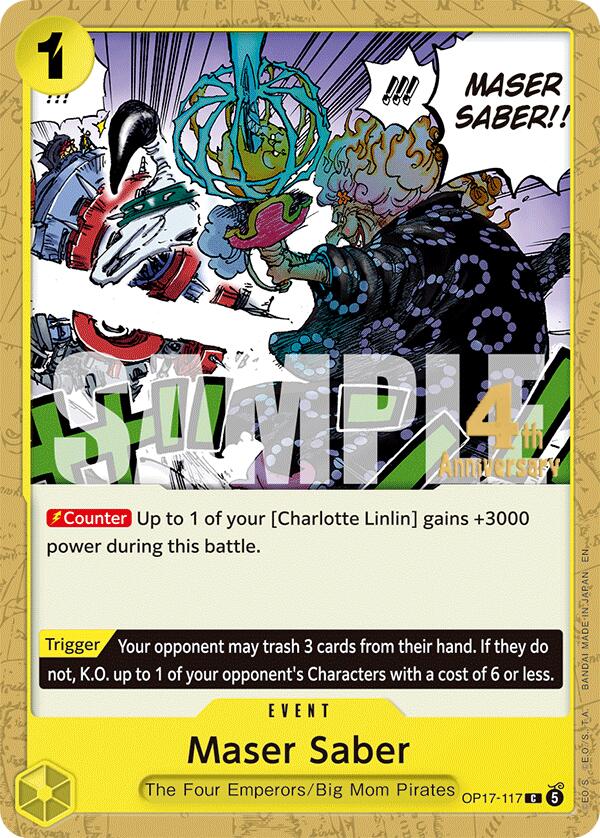 Maser Saber [The World's Strongest Warriors Release Event Cards]