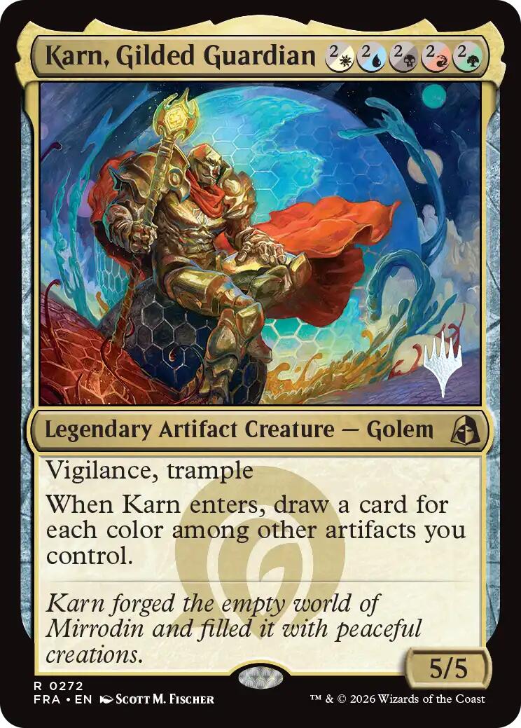 Karn, Gilded Guardian [Reality Fracture Promos]