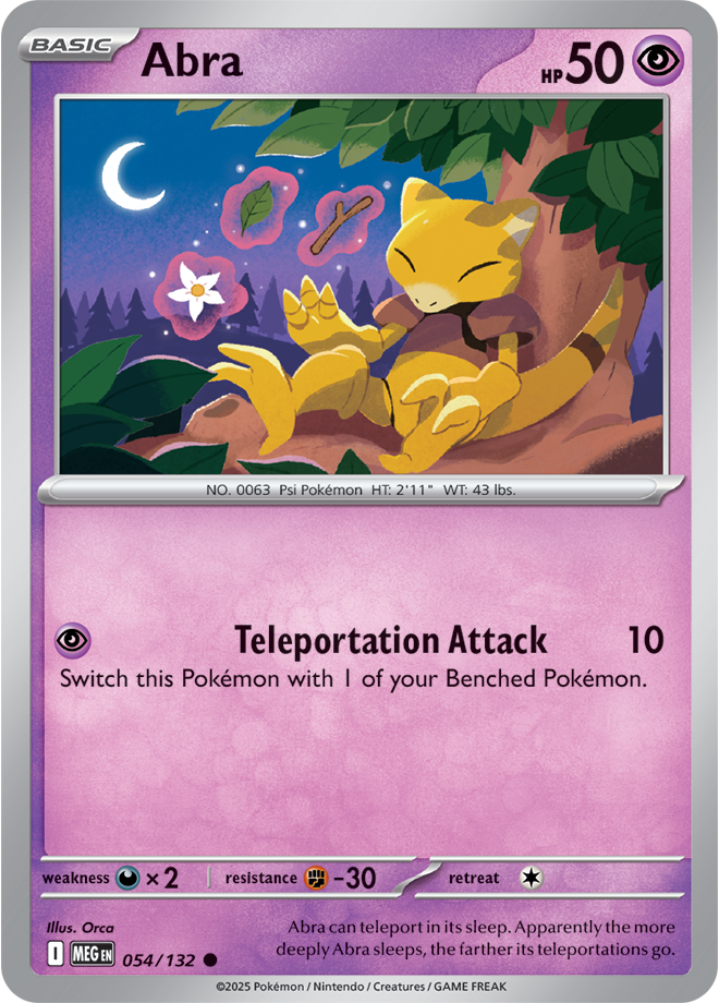 Abra (054/132) [Mega Evolutions: Base Set]