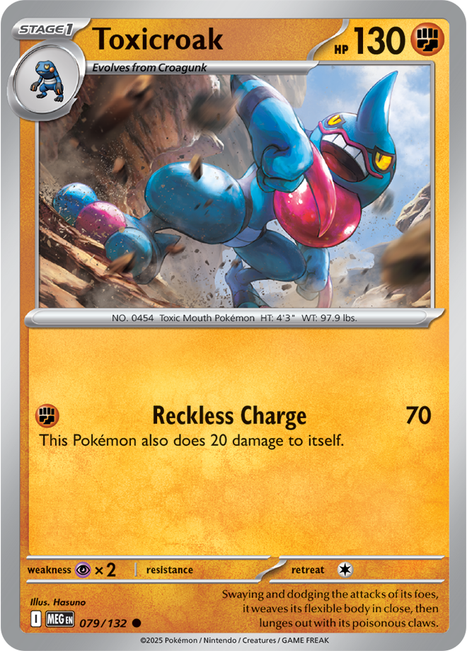 Toxicroak (079/132) [Mega Evolutions: Base Set]