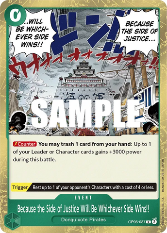 Because the Side of Justice Will Be Whichever Side Wins!! (Reprint) [Premium Booster -The Best- Vol. 2]