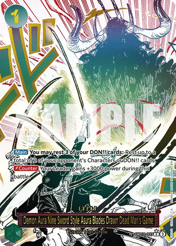 Demon Aura Nine Sword Style Asura Blades Drawn Dead Man's Game (Alternate Art) [Legacy of the Master]