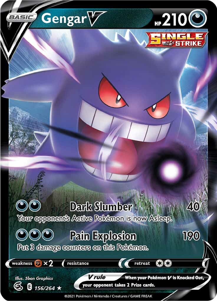 Gengar V (156/264) [Sword & Shield: Fusion Strike]