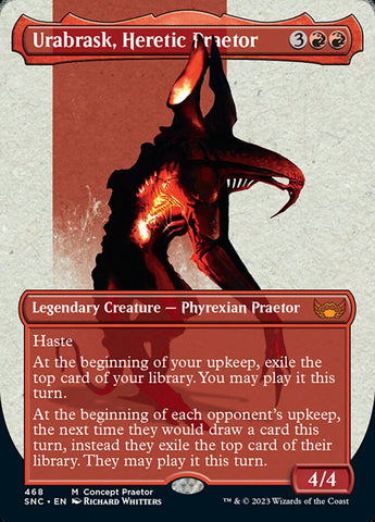Urabrask, Heretic Praetor (Borderless Concept Praetors) [Phyrexia: All Will Be One]