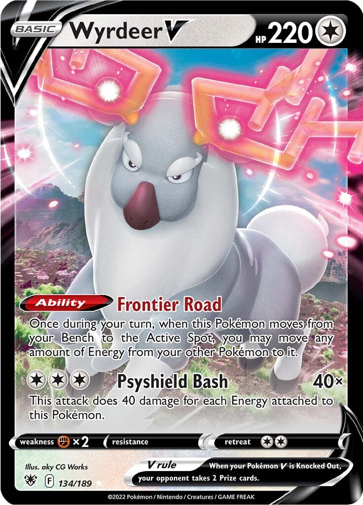 wyrdeer v pokemon card value (134/189) GoldenFishGames Ability Hurried Gait Once during your turn Wyrdeer V (134/189) [Sword &